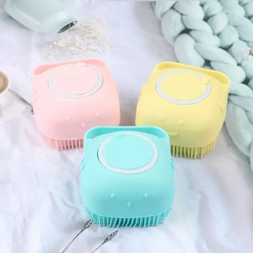Bath Brush Silicone Scrubber Dispenser Multifunction Bathroom for Babies Body Cleaning Home