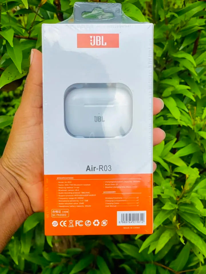 Air-R03 Bluetooth 5.0 Wireless Earbuds – TWS in-Ear Noise Cancelling Headphones with Mic & Charging