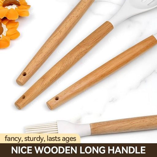 Silicone Kitchenware Spoon Set Non-Stick Cookware Utensils Set Spatula Shovel Egg Beaters
