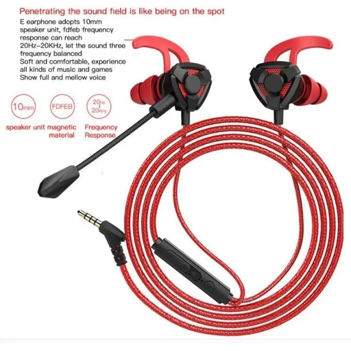 Wired Gaming Earbuds with Mic – Headphones for PUBG, PS4, PC, Phone & Laptop