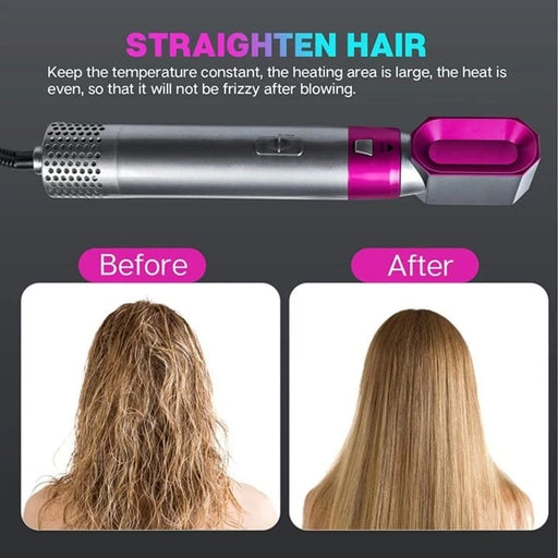 5 In 1 Hair Blower Hot Air Brush, Electric Hair Comb Rotating Hot Air Brush for All Hairstyle