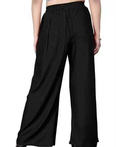 Ladies Free Size Plazzo Pants Viscose Plazzo Pants High Quality Material Plazo Black Plazzo Pants