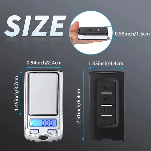 Ultra-Precision Portable Digital Scale 0.01G-200G Accuracy, Compact Pocket Design for Jewelry & Tea