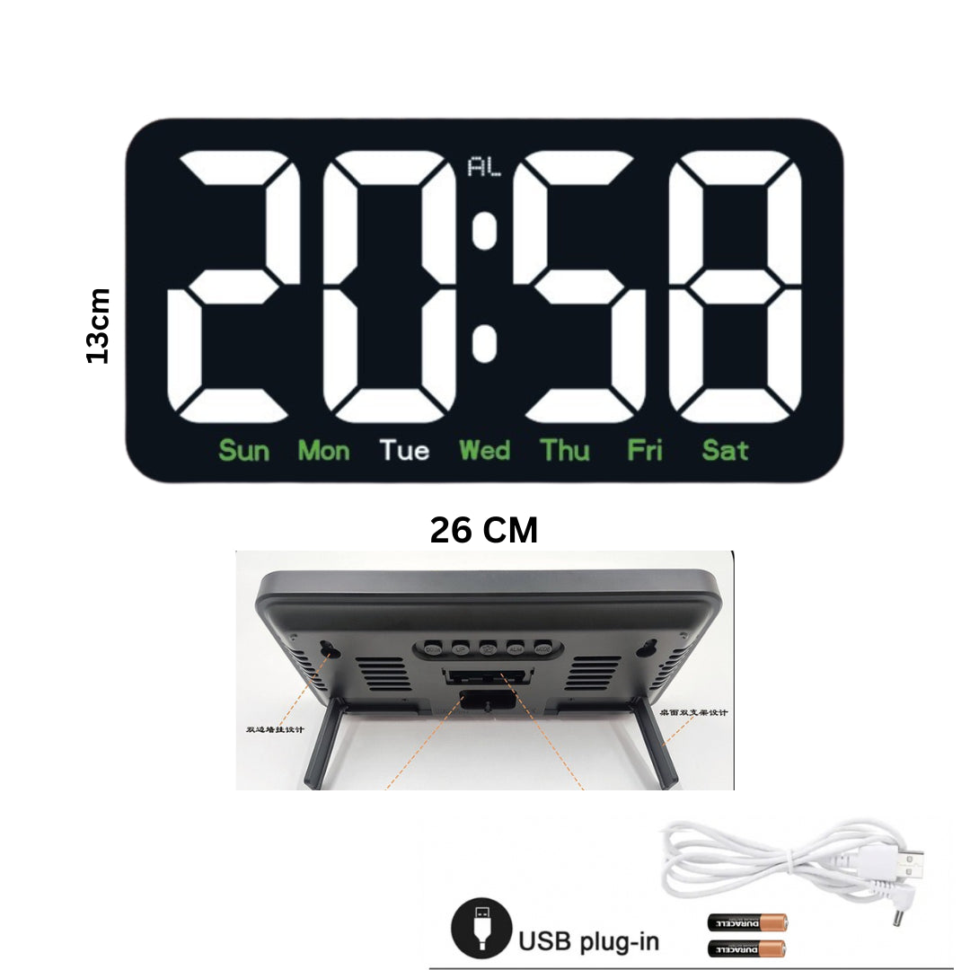 Digital Alarm Clock Led Wall-Mounted Digital Wall Clock
