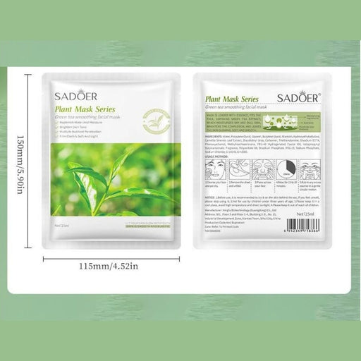 SADOER Plant Mask Series Facial Mask Sheets - Suitable for All Skin Types, for Men & Women