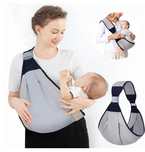 Adjustable Ergonomic Baby Sling & Hip Carrier: Portable Half-Wrapped Carrier Strap for Newborns