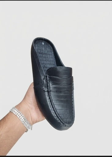 Men’s Black Slip-on Loafer Half Shoes