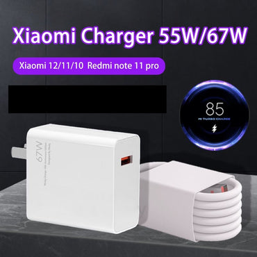 Xiaomi Mi 67W Fast Charger and 6A USB Type C Charging Cable Combo