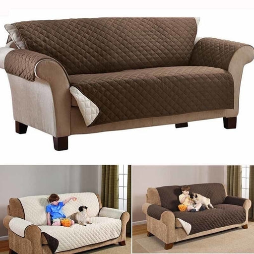 Double Seater Reversible Sofa Slipcover, Durable Protector for Pets, Kids, and Everyday Use