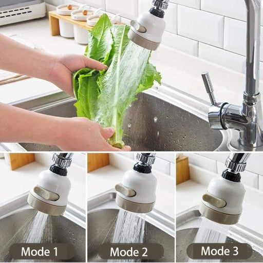 360° Rotatable Universal Splashproof Head 3 Modes Adjustable Sink Faucet Sprayer Sprinkler Tap