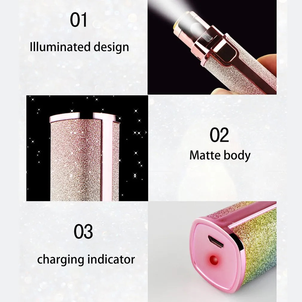 2-In-1 Mini Electric Epilator & Hair Remover | Rechargeable Facial & Body Hair Trimmer