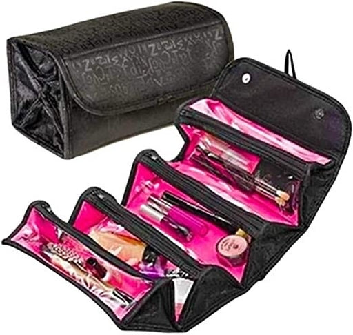 Roll N Go Fashionable Cosmetic Bag for Women , Perfect for Makeup, Fragrance, Deodorant