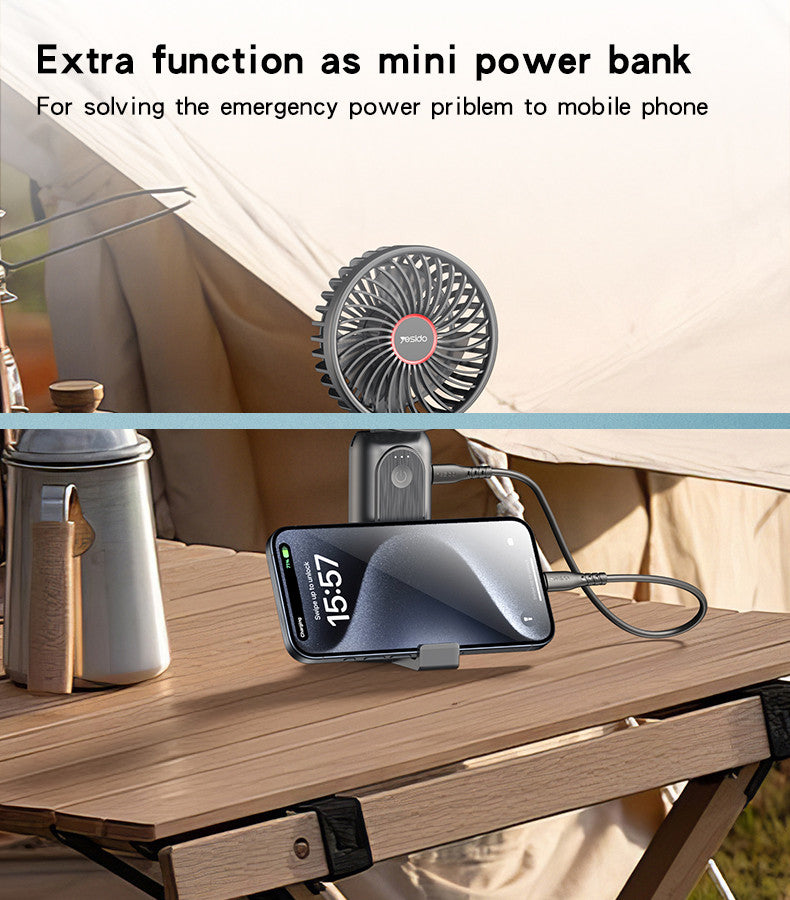 Yesido YF10 Handheld Mini Fan (With Power Bank Function)
