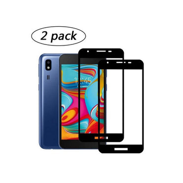 2PCS Mirror Samsung Galaxy A2 Core Tempered Glass Full Cover Glass Screen Protector Full Glue