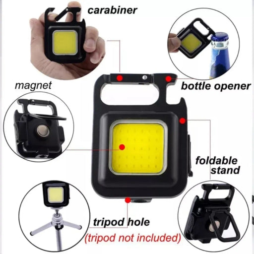 Mini Pocket Multifunctional Keychain Rechargeable LED Light