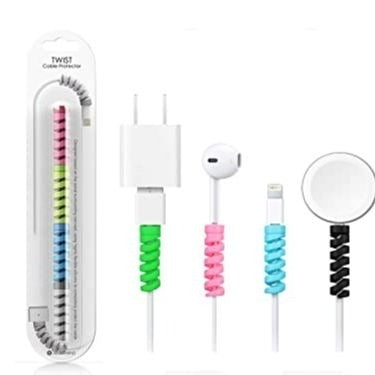 Spiral Wire Protector Sleeve for Mac and IPhone Chargers, Lightweight and Resilient Cord Saver
