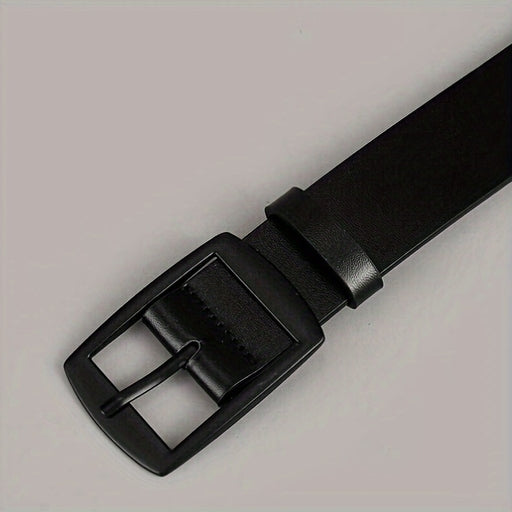 1Pc of Stylish PU Leather Belt for Men, Featuring a Simple and Vintage Design with a Smooth Buckle