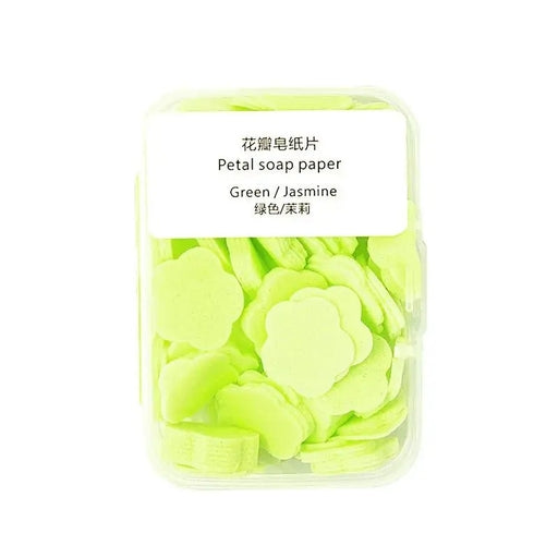 100Pcs Petal Soap Paper Sheets Portable Disposable Hand Soap for Travel, Camping & Outdoor Use