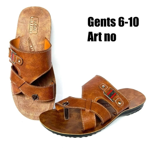 Pu Slippers - Men Light Brown