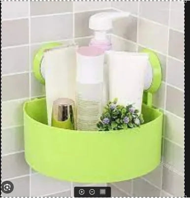 Triangle Corner Shelf for Bathroom Storage, Steel Rack with Suction Cups for Shower & Essentials