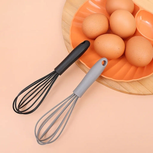 Silicone Stainless Steel Egg Beater Kitchen Gadget Whisk for Baking