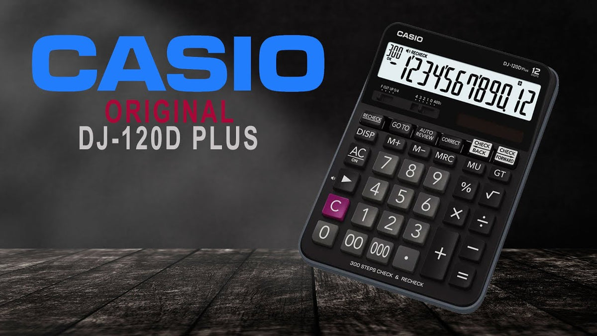 DJ-120D Plus 300 Steps Check and Correct Desktop Calculator with Bigger Screen/Keys (12 Digit)