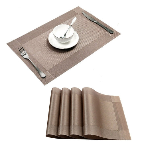 Stain-Resistant Placemats,PVC Easy Clean Non-Slip Table Mat
