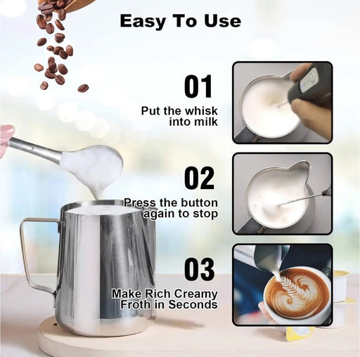 Milk Frother Hand Mixer 3 SPEED USB Speed Adjustable Milk Frother Rechargeable