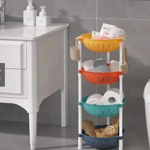 Multipurpose Plastic Countertop Dish Rack 4 Tier Kitchen Organizers