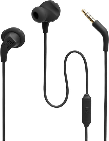 JBL Endurance Run 2 Wired - Waterproof Wired Sports in-Ear Headphones, Pure Bass Sound, Hands-Free Calls, Never Hurt. Never F