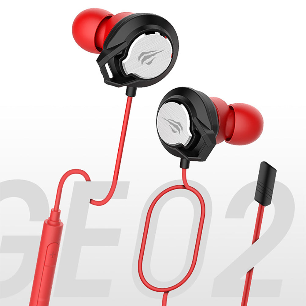Havit GE02 3.5MM In-Ear Wired Gaming Earplugs with Mic ( With Passive Noise-AND Sound Proof )