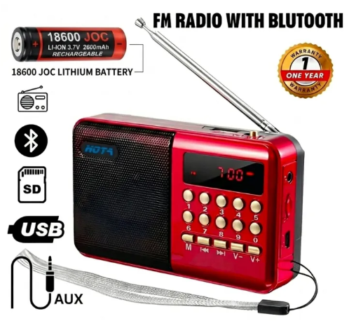 JOC Radio Rechargeable Portable Fm Usb / Sd Card Radio JOC 011 with Screen Usb Mini Fm Radio