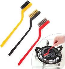 Multicolor Sharp Teeth Brush for Cleaning Burners of Gas Stove and Hard Stains