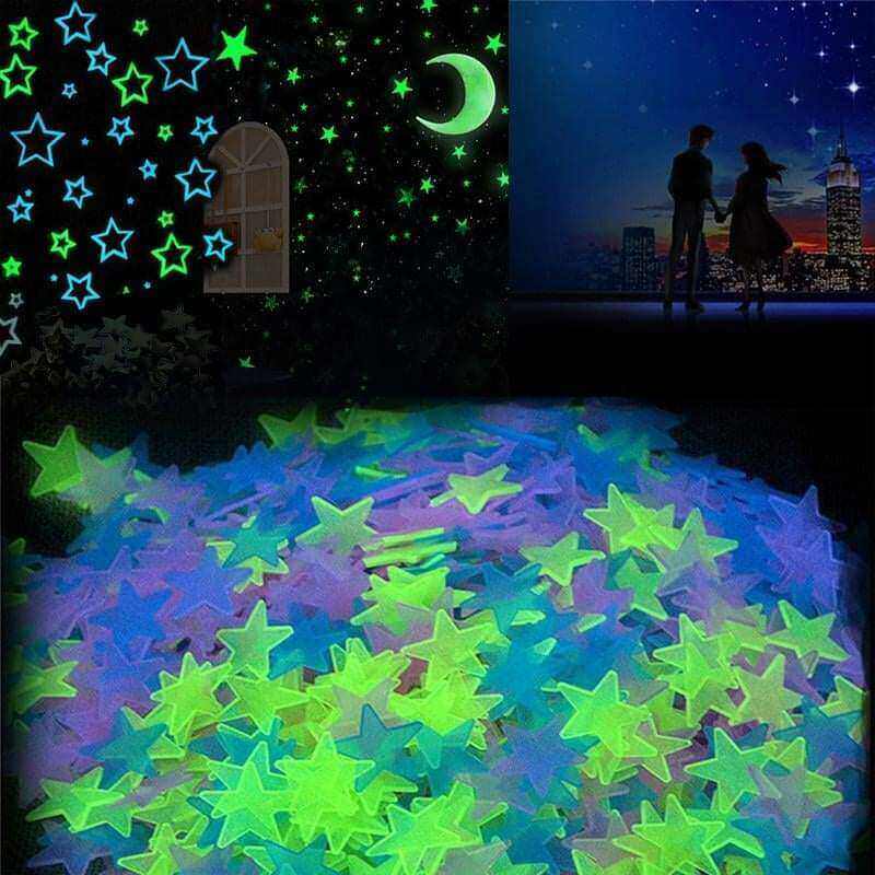 High Radium Star Stickers High Quality 3D Light Emitting Stars - 40 Pcs Radium Luminous Stars