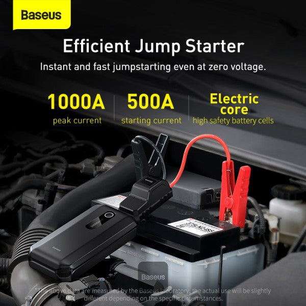 Baseus 1000A Car Jump Starter Air Portable 10000mAh Power Bank Emergency Battery Booster With LED Flashlight Intelligent Clam