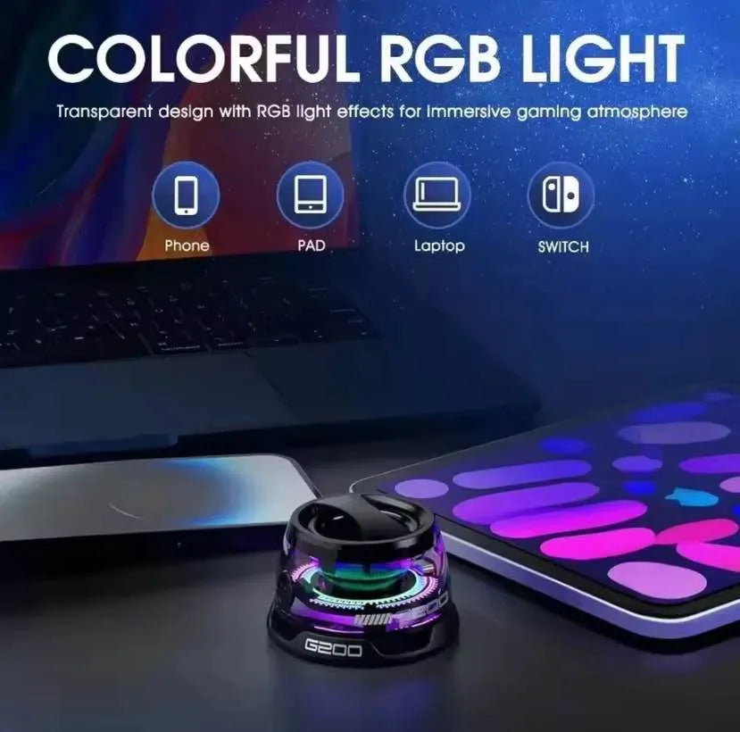 Outdoor Magnetic Bluetooth 5.3 Speaker | Wireless Portable Mini Travel Stereo with RGB Light & Phone