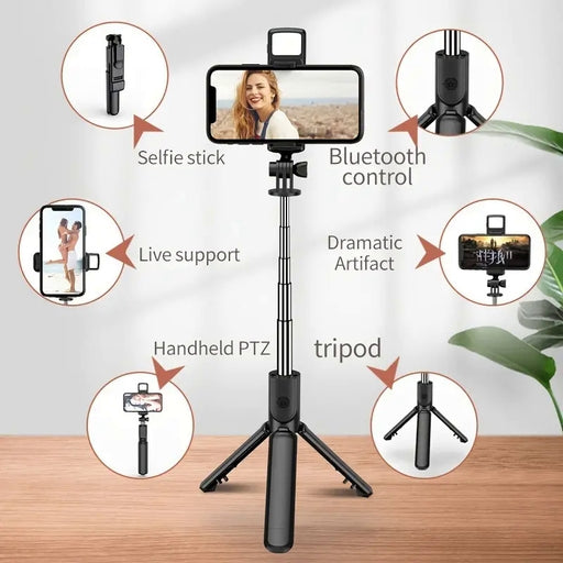 Selfie Stick with Fill Light & Remote