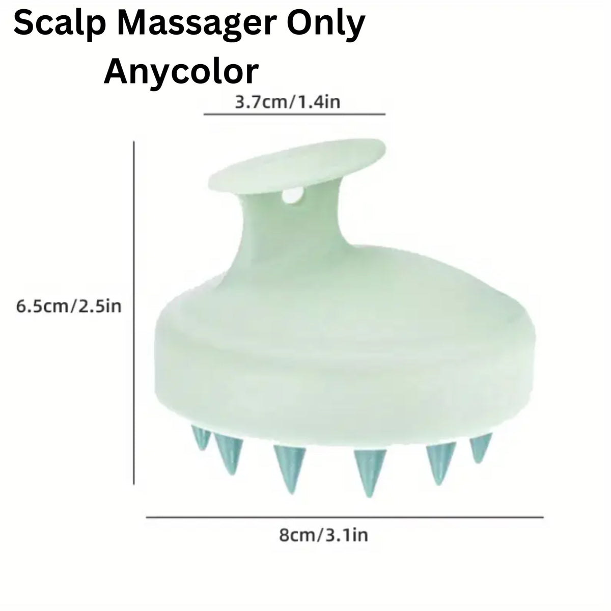 Silicone Scalp Massager Shampoo Brush | Handheld Exfoliator & Hair Scrubber (Wet & Dry)