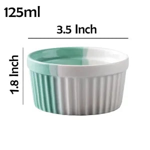 6 Pcs Ceramic Baking Oven Bowl for Muffins Cupcake Desserts Crunchy Snacks Dessert Baking Bowl