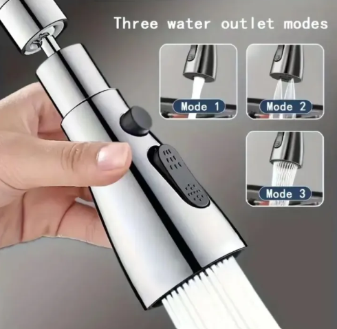 Flexible Faucet Extender & Aerator | 360° Rotating Water-Saving Kitchen Sink Attachment