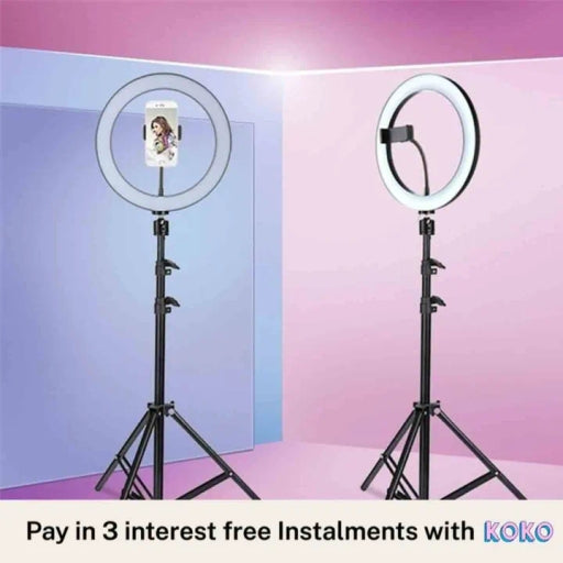 10 Inch Selfie LED Ring Light with 7Ft Tripod Stand & Adjustable 360° Phone Holder for Video & Selfi