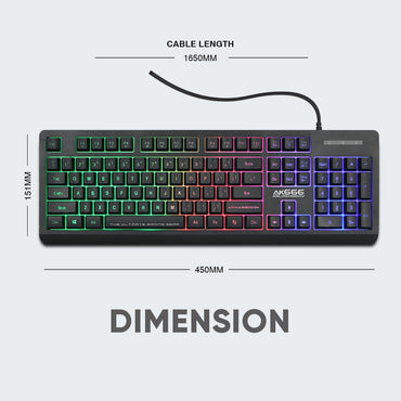 Armaggeddon AK666 Kalashnikov Spill Proof Backlit Membrane Gaming Keyboard