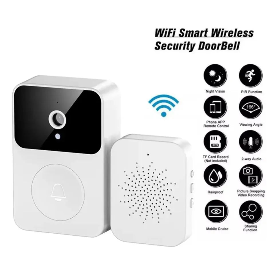 Smart Wireless Video Doorbell Camera | HD Anti-Theft Monitor with Voice & 150M Range