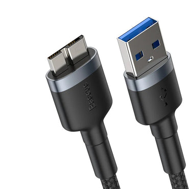 Baseus Cafule Converter Cable USB 3.0 Male To Micro-B 1M - Dark Grey (CADKLF-D0G)