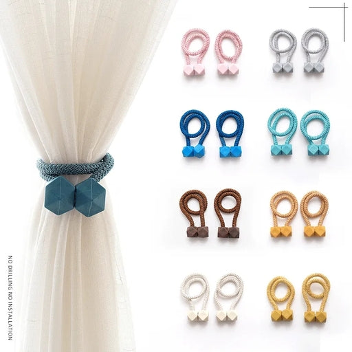 2 Pcs Curtains Accessories Curtain Tieback Multifaceted Ball Magnetic Curtains Buckle Tie Backs Show