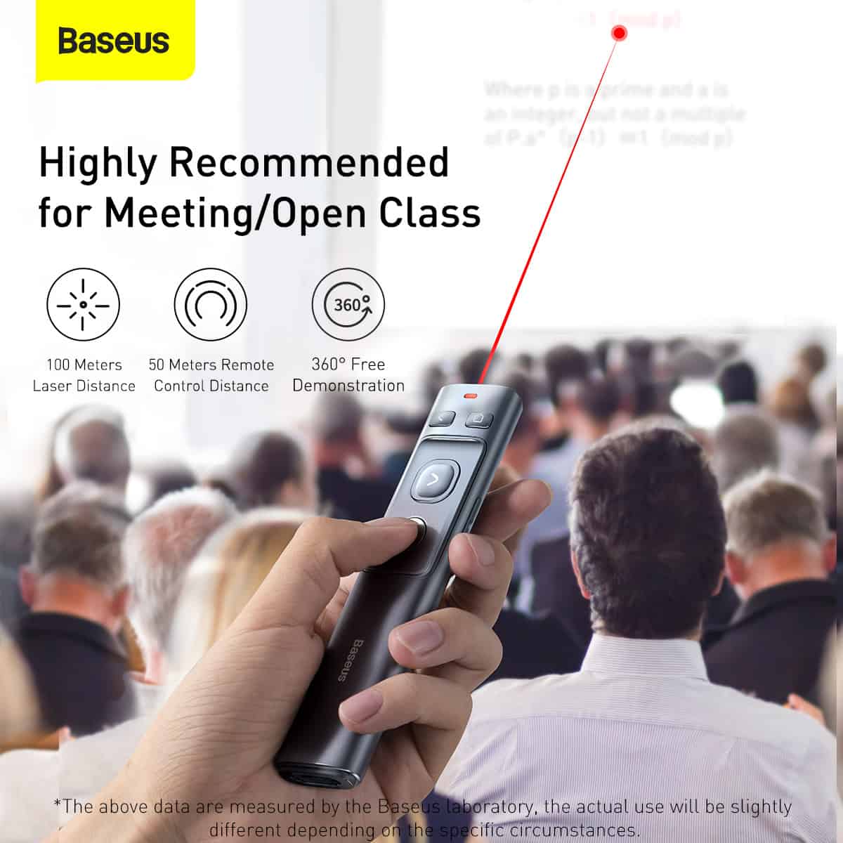 Baseus Orange Dot Wireless Presenter (Red Laser) ( Rechargeable )