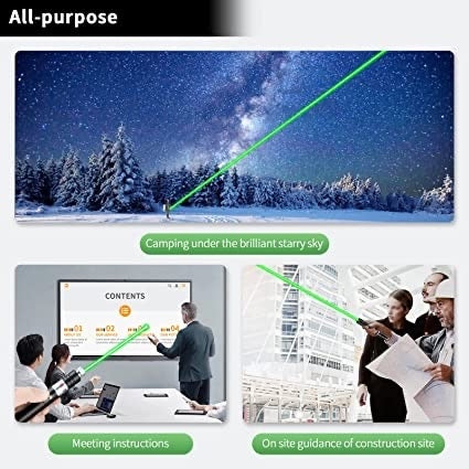 High-Power Green Laser Pointer for Presentations and Office Use, Long Range Laser Pointer Pen