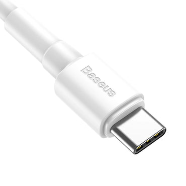 100% Genuine Baseus Mini White Cable USB For Type-C 3.0A 1Meter Length