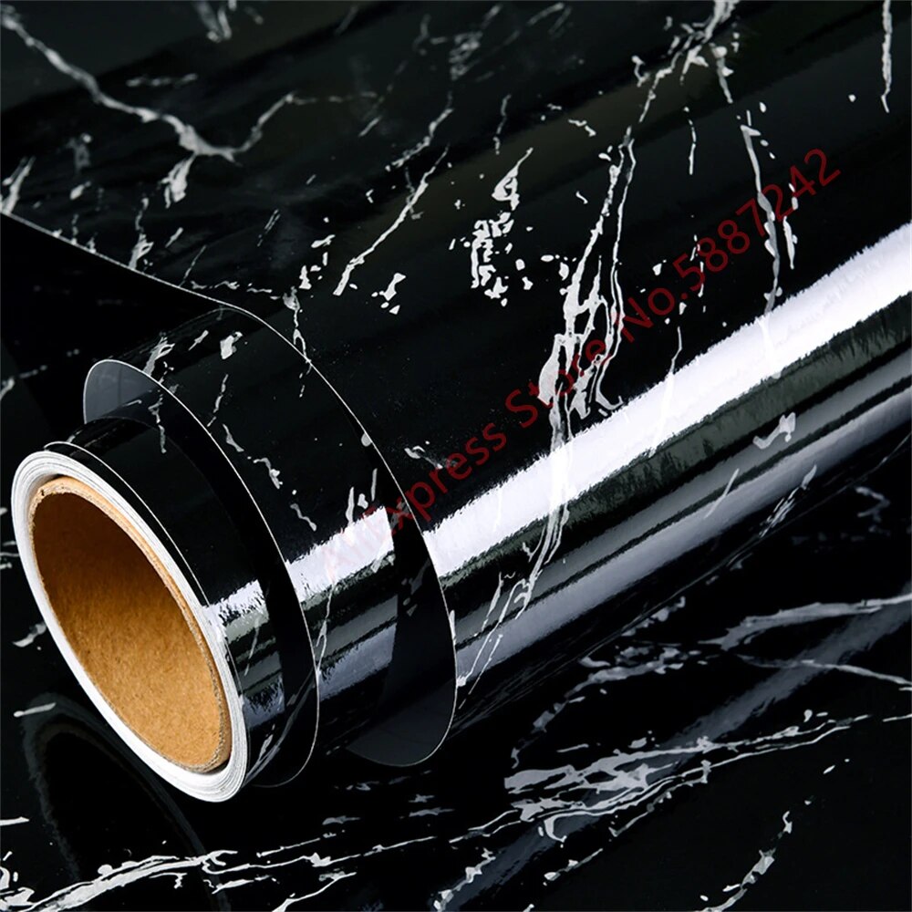 60Cm X 5M/60cm X 2M Marble Kitchen Oil-Proof Film Stove Waterproof Self-Adhesive Wallpaper
