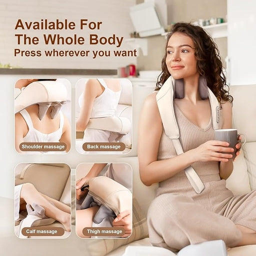 Portable Wireless Mini Kneading 5D Neck Massager - on-the-Go Relief Anytime, Anywhere